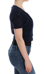 Ermanno Scervino Knit Blue Wool Sweater Cardigan - Sweaters