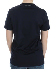 Ermanno Scervino Lingerie Blue Crewneck Cotton Logo T-shirt - IT4 | M - T-Shirts