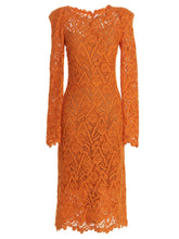 Ermanno Scervino Orange Wool Midi Dress - IT40
