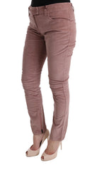Ermanno Scervino Pink Velvet Cropped Casual Pants - IT44|L - Trousers