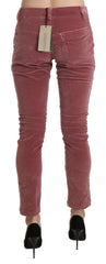 Ermanno Scervino Red Mid Waist Skinny Cotton Pants - IT40|S - Trousers