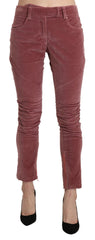Ermanno Scervino Red Mid Waist Skinny Cotton Pants - IT40|S - Trousers