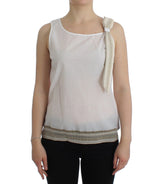 Ermanno Scervino White Top Blouse Tank Shirt Sleeveless - Tank Tops