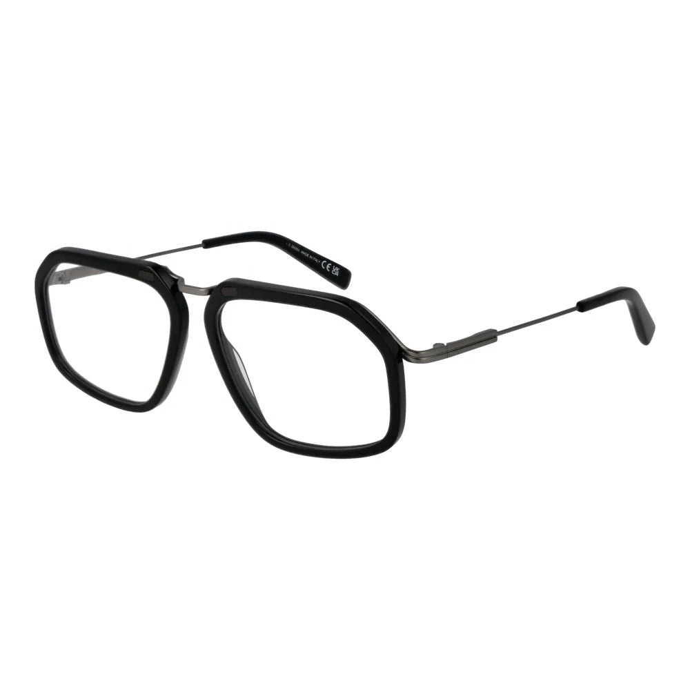 Ermenegildo Zegna Black Men Glasses Frame - Eyeglasses