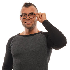 Ermenegildo Zegna Black Men Glasses Frame - Eyeglasses