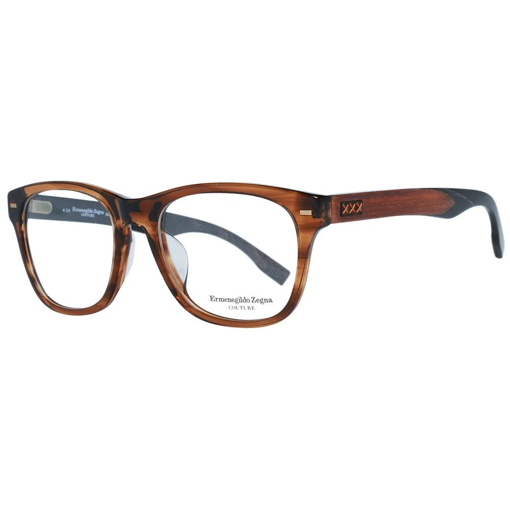 Ermenegildo Zegna Brown Men Glasses Frame - Eyeglasses