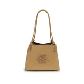 Etro Beige Calf Leather Bos Taurus Shoulder Bag