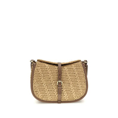 Etro Beige Raffia Shoulder Bag