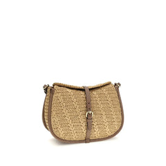Etro Beige Raffia Shoulder Bag