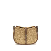 Sac bandoulière Etro en raphia beige