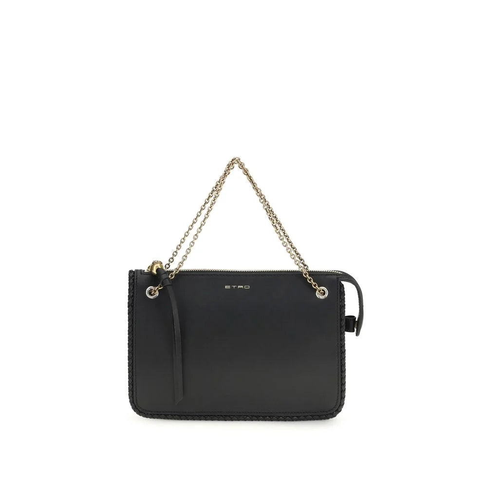 Pochette en cuir de veau noir Bos Taurus Etro