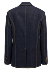 Etro Blue Cotton Blazer - IT38
