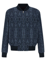 Etro Blue Cotton Bomber