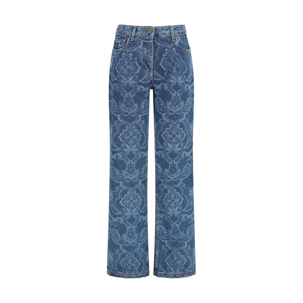Etro Blue Cotton Flared Jeans - 26