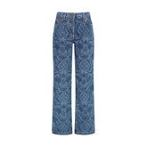 Etro Blue Cotton Flared Jeans