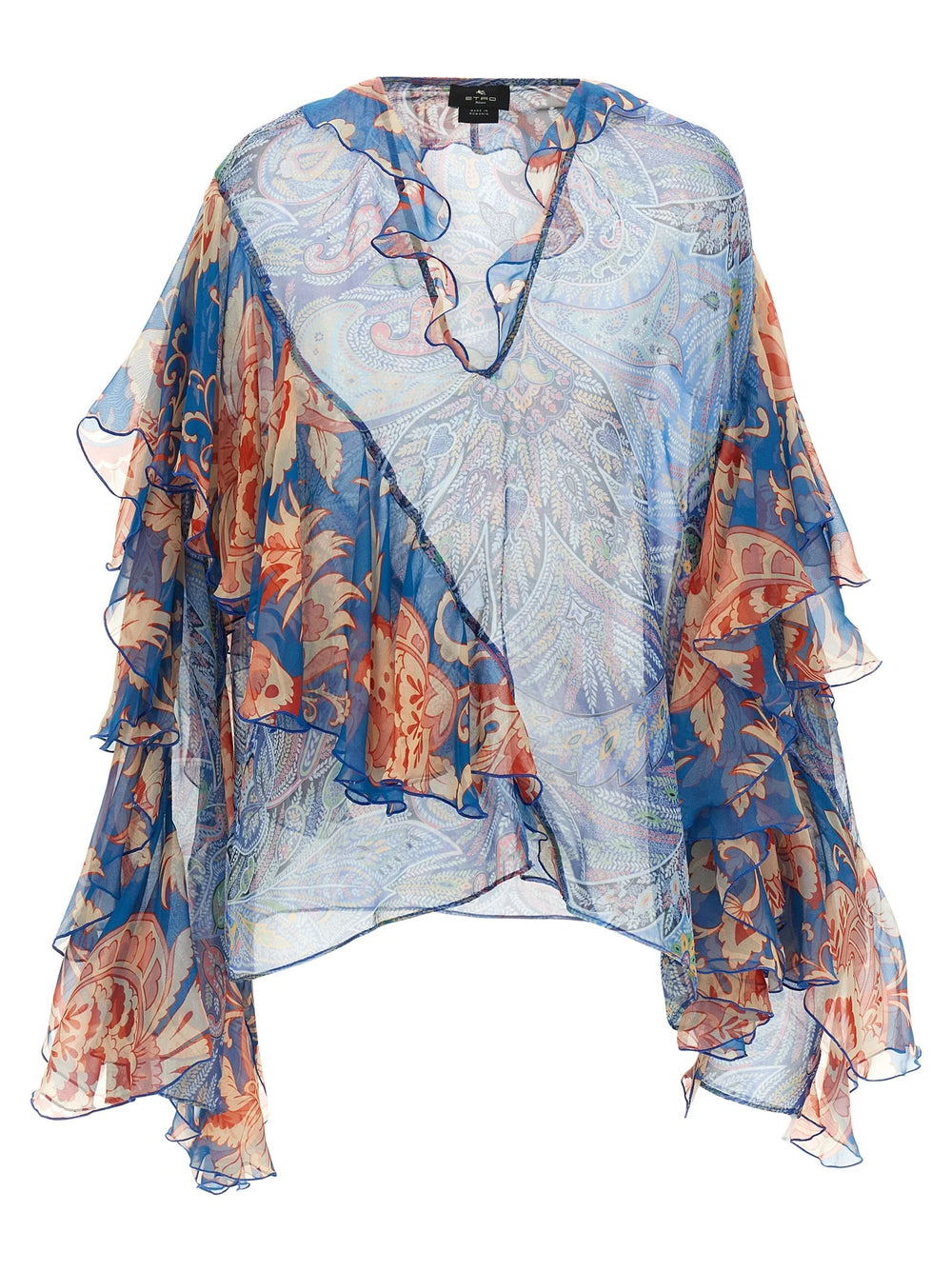 Etro Blue Silk Blouse
