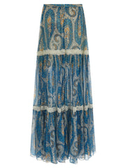 Etro Blue Silk Mini Skirt - IT42