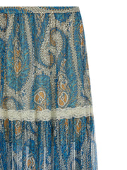 Etro Blue Silk Mini Skirt - IT42