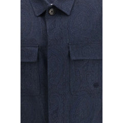 Etro Blue Wool Coat