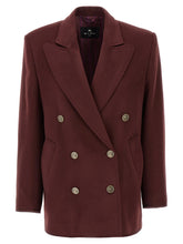 Etro Bordeaux Wool Blazer - IT36 | S