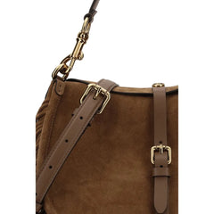 Etro Brown Calf Leather Bos Taurus Shoulder Bag