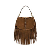 Etro Brown Calf Leather Bos Taurus Shoulder Bag