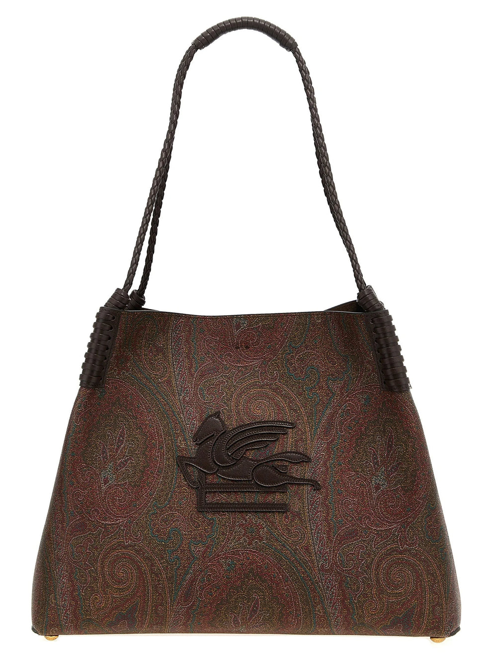 Etro Brown Cotton Tote Bag