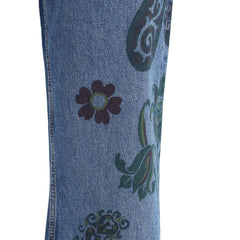 Etro Flower and bee print flare Jeans - Jeans