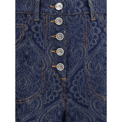 Etro Jacquard-patterned flare Jeans - Jeans