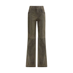 Etro Leather Pants - Trousers