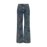 Etro Multicolor Cotton Flared Jeans