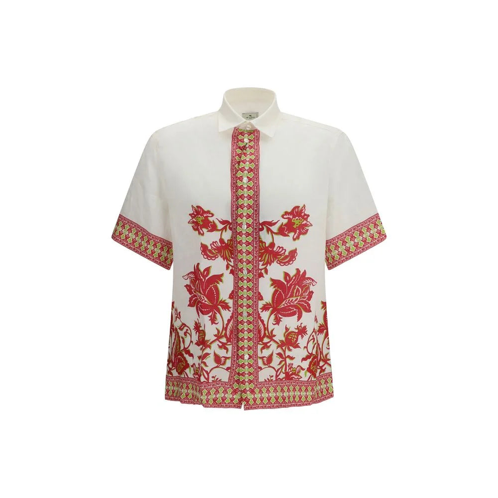 Etro Multicolor Linen Pattern Shirt
