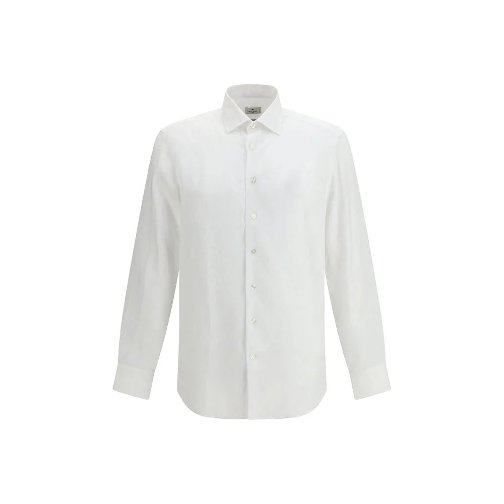 Etro White Linen Dress Shirt