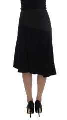 Exte Black Blue Cotton Stretch Straight Skirt - IT42|M - Skirts