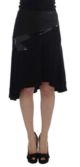 Exte Black Blue Cotton Stretch Straight Skirt - IT42|M - Skirts