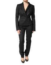 Exte Black Double Breasted Pants Blazer Jacket 2 Piece Suit - IT40|S