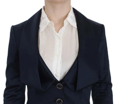 Exte Blue Three Button Single Breasted Blazer Jacket - IT40|S - Coats & Jackets