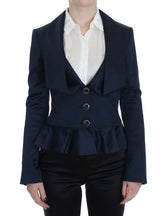 Exte Blue Three Button Single Breasted Blazer Jacket - IT40|S - Coats & Jackets