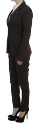 Exte Brown Stretch Two Button Suit - IT40|S - Pant Suits