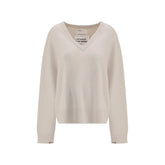 Extreme Cashmere White Cashmere Cashmere Sweater - One Size