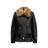 Sacai Black Leather Jacket - 3