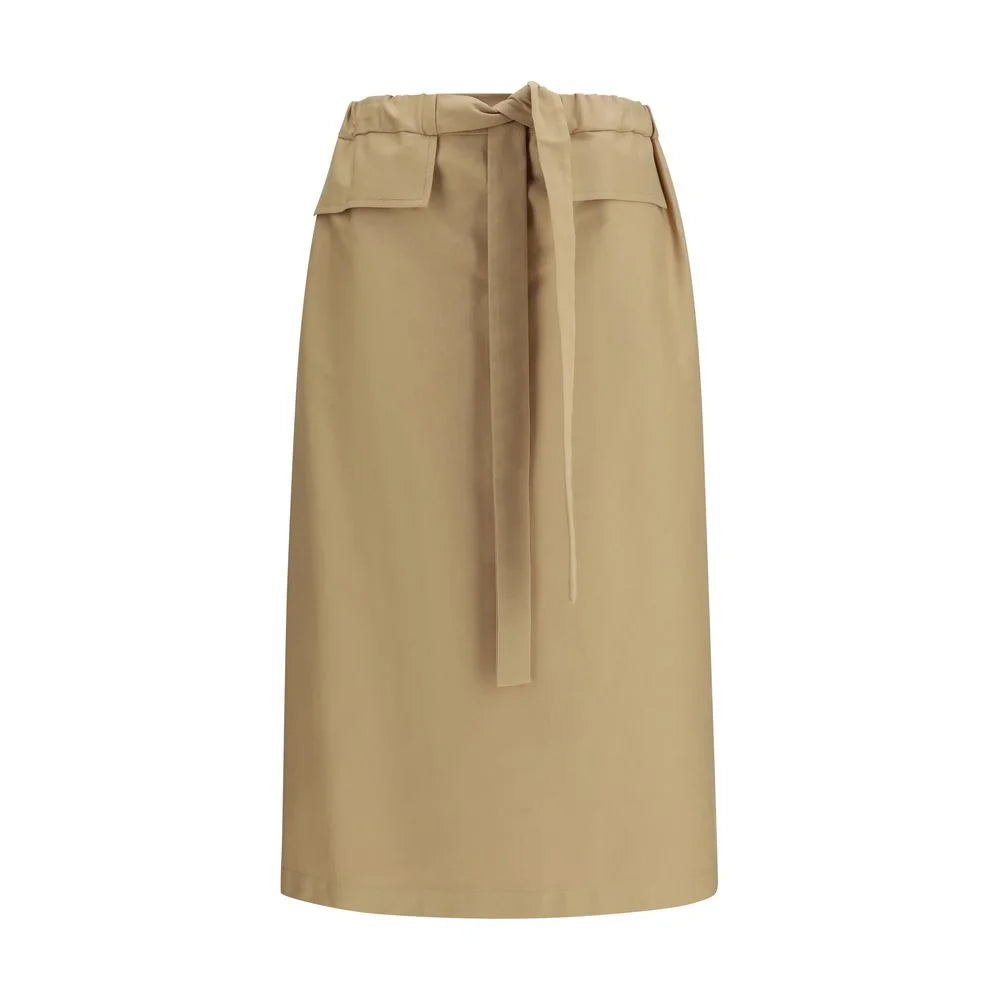 Fabiana Filippi Beige Midilång Skirt i Bomull