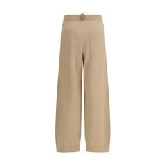 Fabiana Filippi Beige Fleece Wool Casual Pants