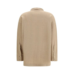 Fabiana Filippi Beige Fleece Wool Dress Shirt