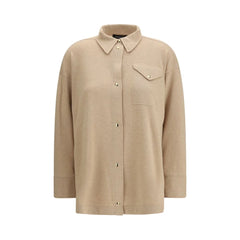 Fabiana Filippi Beige Fleece Wool Dress Shirt