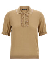 Fabiana Filippi Beige Silk Polo Shirt - IT42