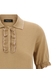 Fabiana Filippi Beige Silk Polo Shirt - IT42