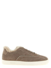 Fabiana Filippi Beige Suede Leather Low Top Sneakers
