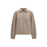 Fabiana Filippi Beige Wool Oves Aries Bomber