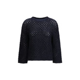 Fabiana Filippi Black Fleece Wool Sweatshirt